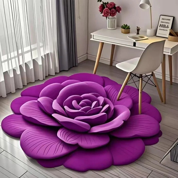 3D Floral Plush & Diatomaceous Earth Floor Mat (60*50) @ Just Rs.599/-