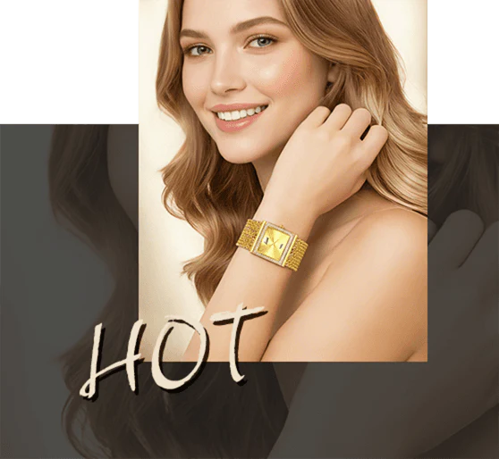 The epitome of luxury Ladies Rhinestone Quartz Square Watch