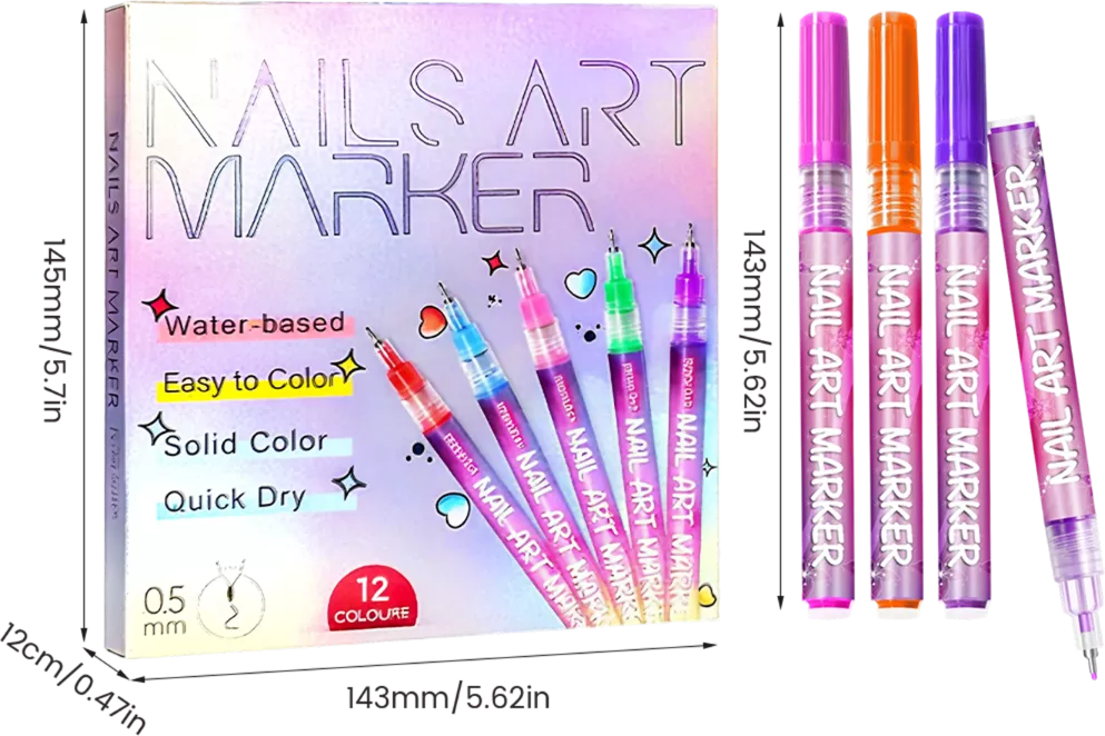 🎁Hot Sale 50% OFF⏳12 Colors Nail Art Pens Set
