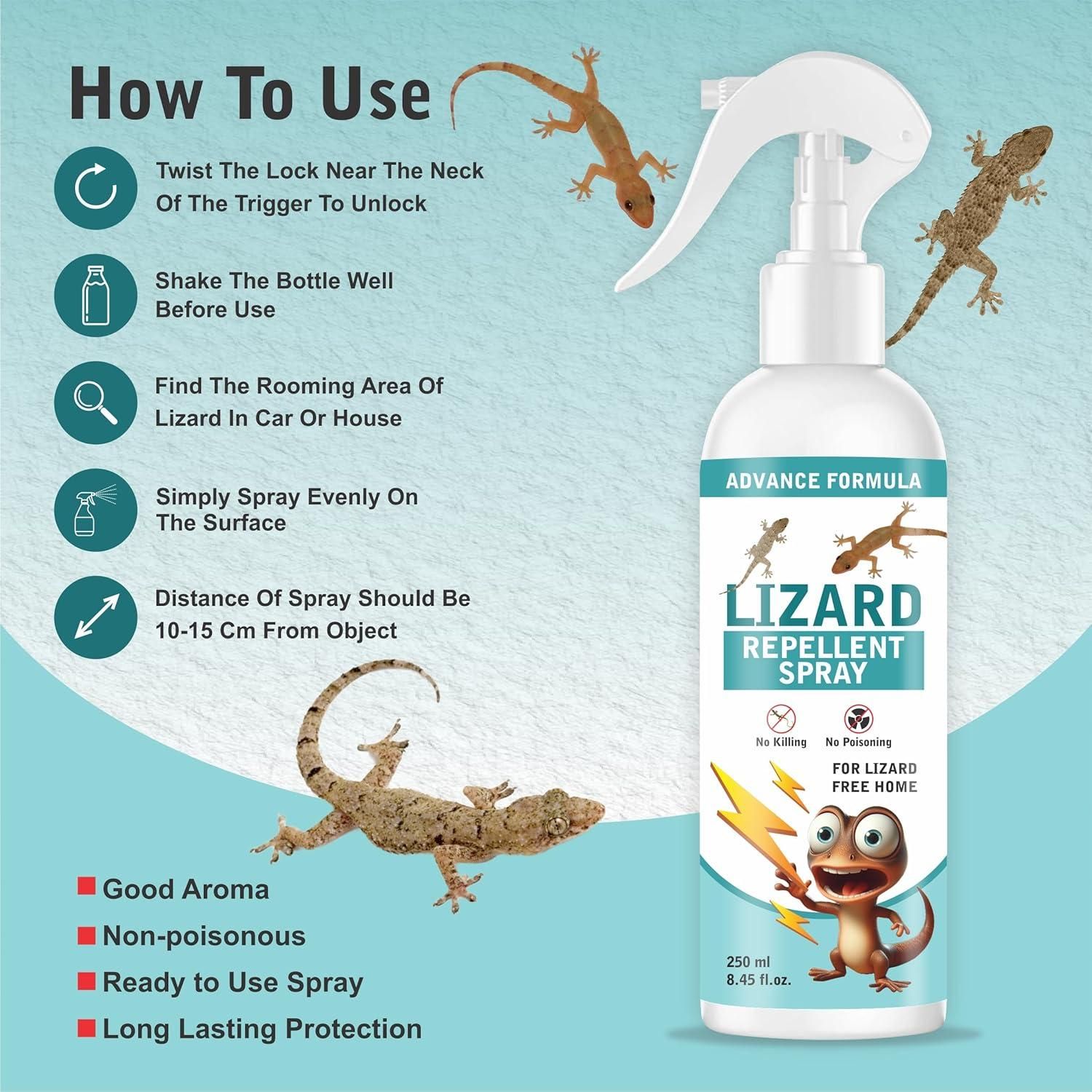 Lizard Repellent Spray (Pack of 2)