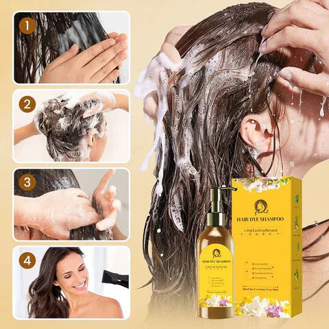 ✨Japanese Long Lasting Natural Hair Dye Shampoo GET 3 🔥