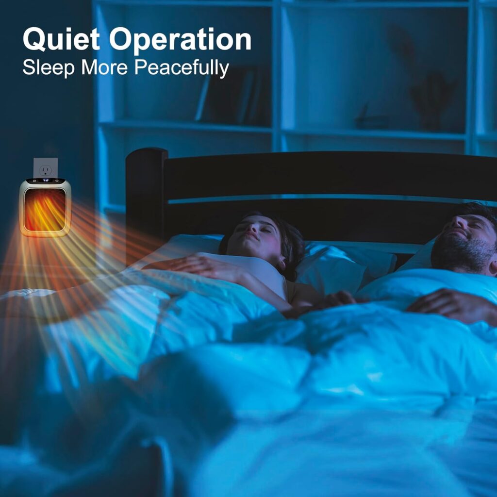 800 Convenient Wall Outlet Heater with Adjustable ✅