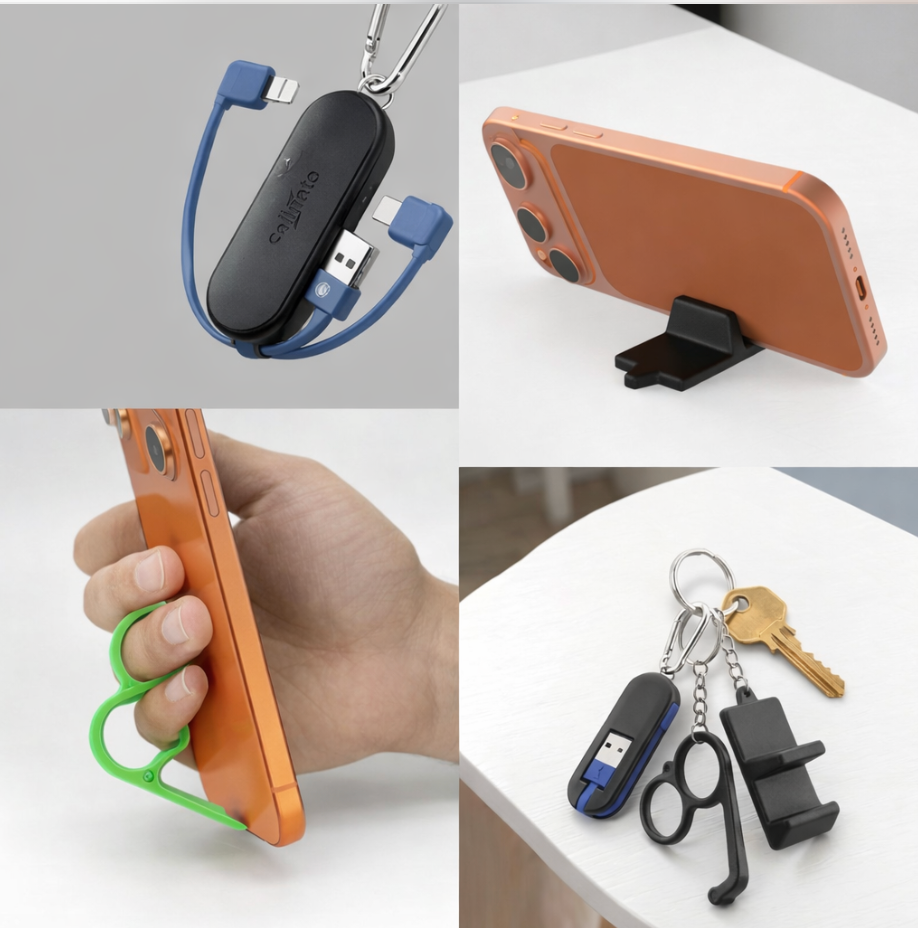 2x Mobile Holder + 3 in 1 Charging Cable (Combo)