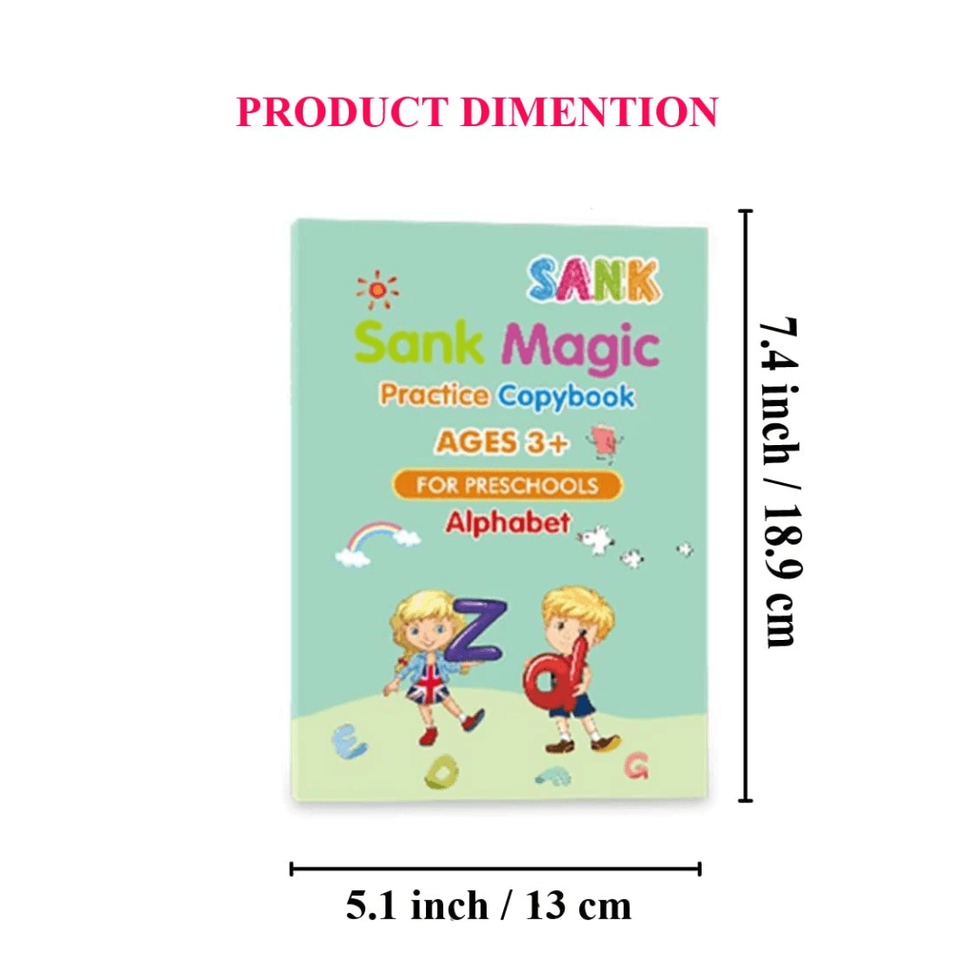 Magic Practice Copybook, (4 BOOK + 10 REFILL+ 1 Pen)