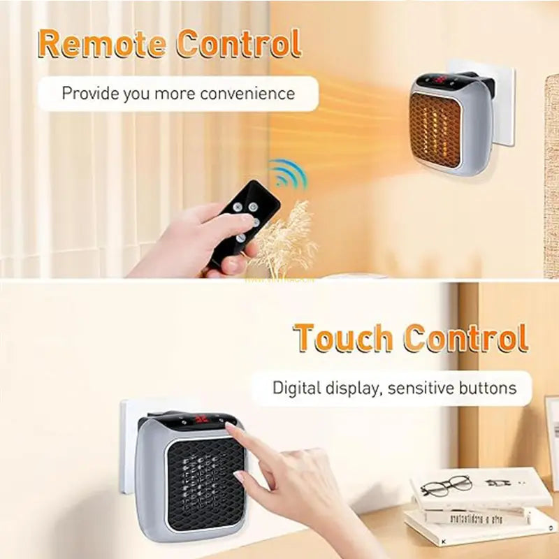 800 Convenient Wall Outlet Heater with Adjustable ✅