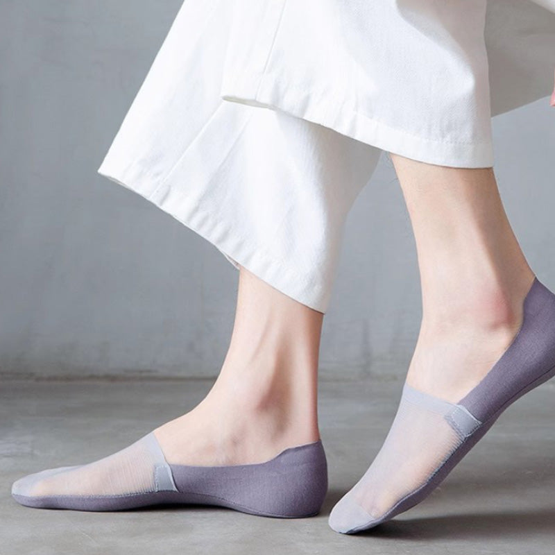 💥Limited-time special offer: Buy 1 get 4 free 💥5 Pairs Ice Silk No-Show Socks Set（50% OFF)